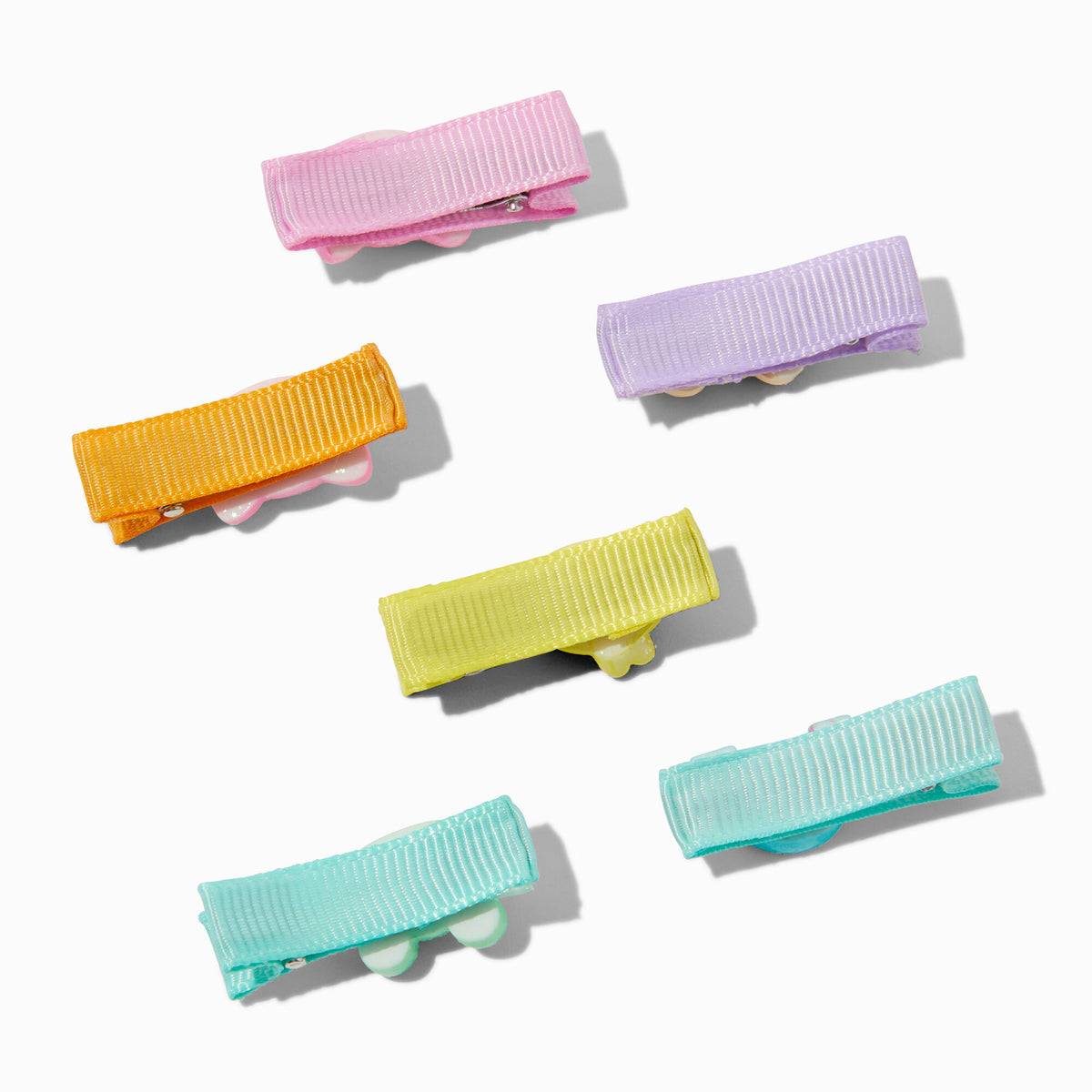 Claire's Club Pastel Glitter Critter Hair Clips - 6 Pack